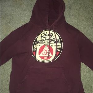 maroon obey hoodie